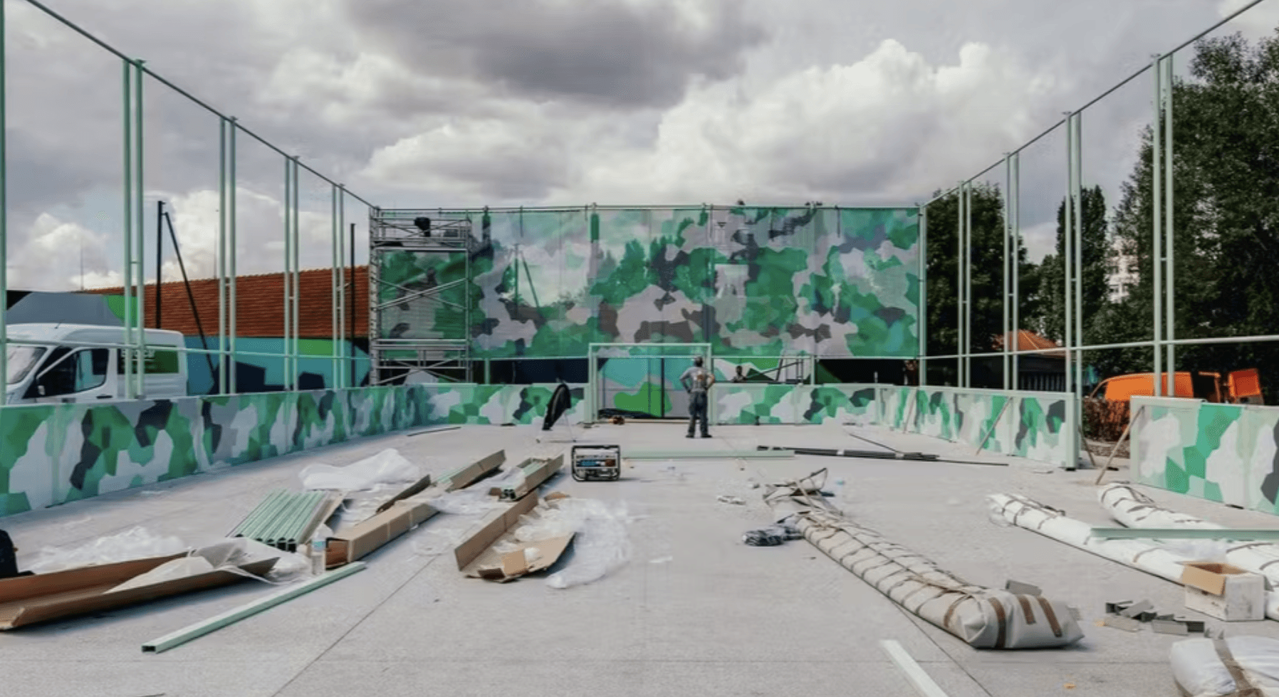 Reality — the urban playbondi pitch under construction